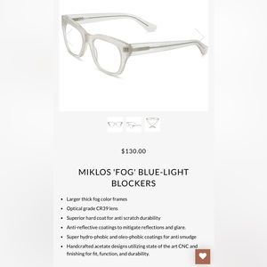 CADDIS MIKLOS 'FOG' BLUE-LIGHT BLOCKERS GLASSES